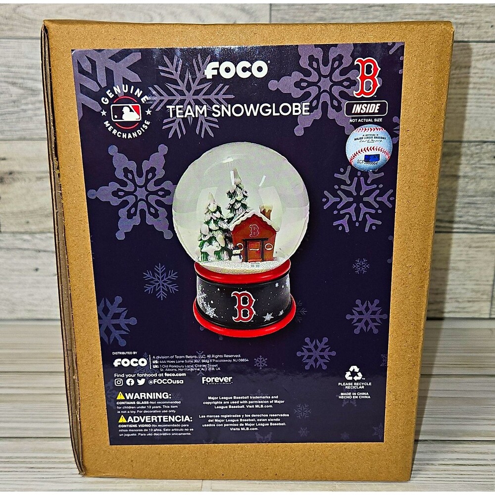 FOCO Boston Red Sox Snowglobe MLB Officially Licensed Baseball Red Sox